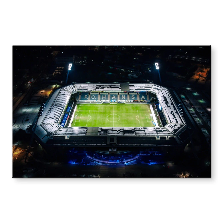 Acrylglasbild FC Hansa Rostock Stadion Luftaufnahme 