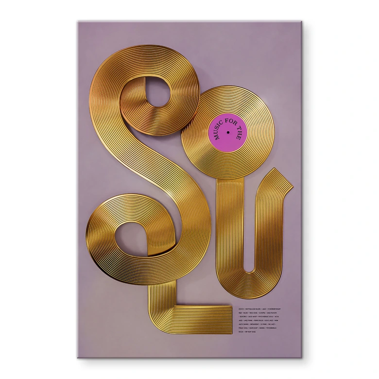 Acrylglasbild Soul trifft auf Vinyl - Musik für die Seele - Harrison 