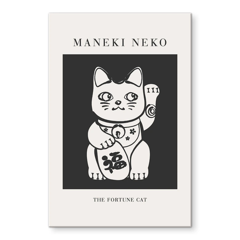 Tableau en verre acrylique Maneki Neko - Le chat porte-bonheur - KsanaKalpa 
