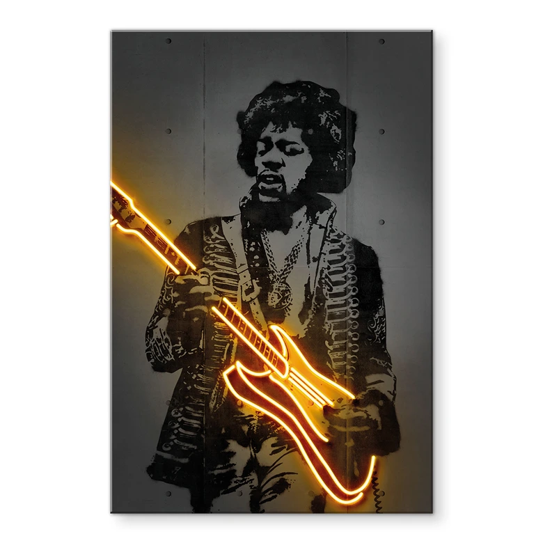 Acrylglasbild Jimi Hendrix - Mielu 