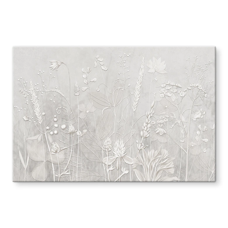 Acrylglasbild Pflanzen in Weiß im modernen Design - Ms Tiff 