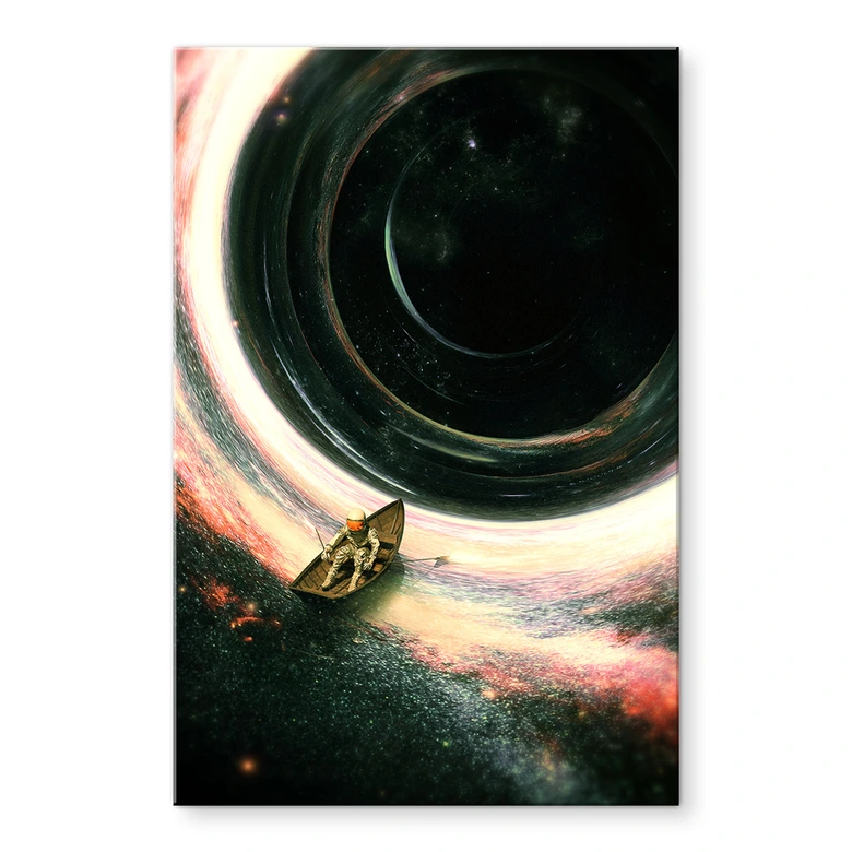Acrylglasbild Weltall: Astronaut im Boot - Nicebleed 