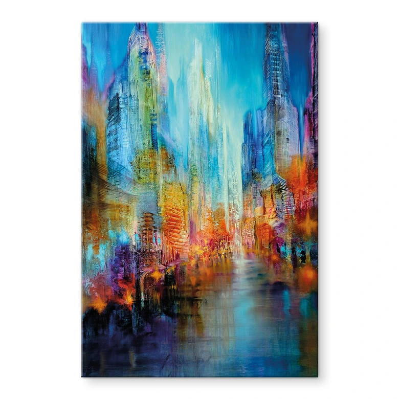 Acrylglasbild Abstrakte Großstadt - Schmucker 