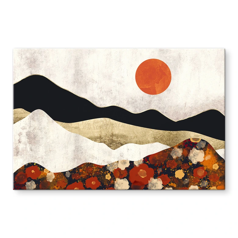 Tableau en verre acrylique Paysage de montagne en automne - SpaceFrog Designs 