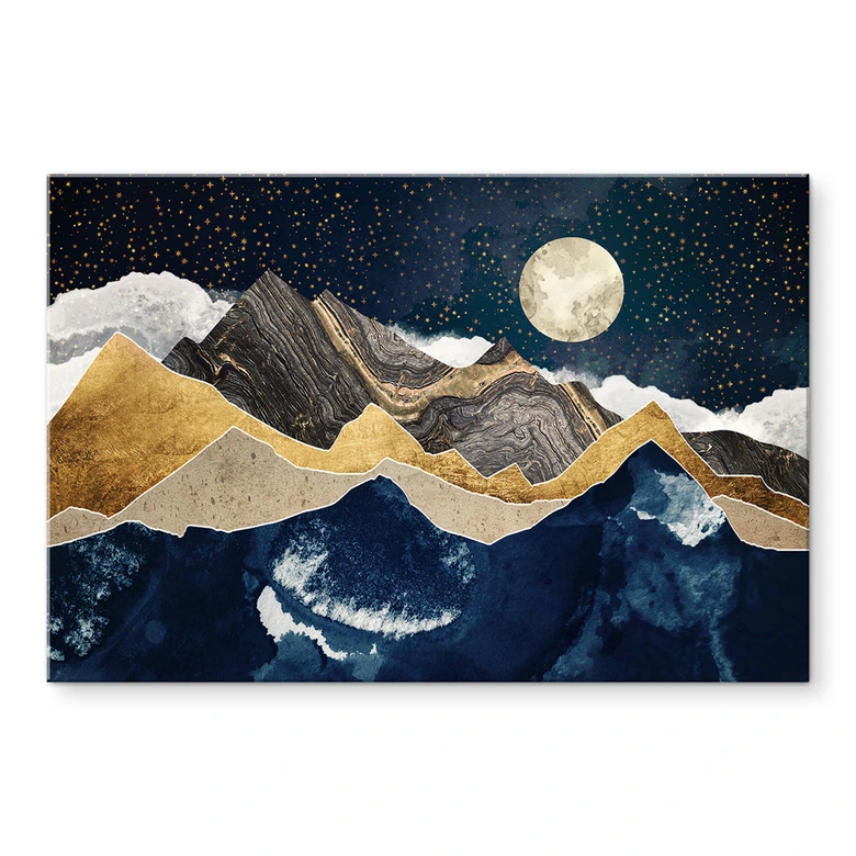 Tableau sur verre acrylique Ciel étoilé en hiver - SpaceFrog Designs 