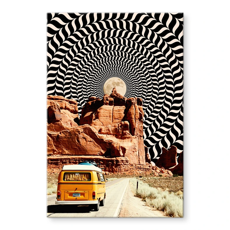 Acrylglasbild Roadtrip - Reise zum Mond - Taudalpoi 