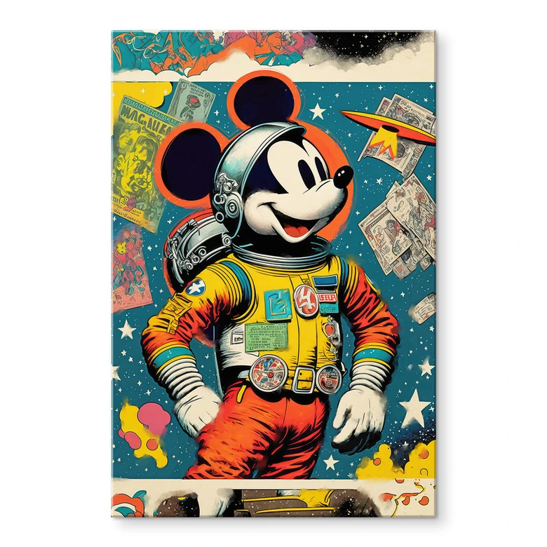 Plexiglas Treechild - Mickey als Astronaut 