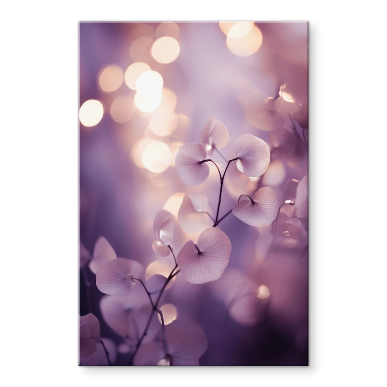 Tableau en verre acrylique Tendre orchidée en violet - Treechild 