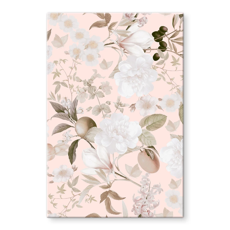 Acrylic print Boho illustration with flowers and fruits - UN Designs 