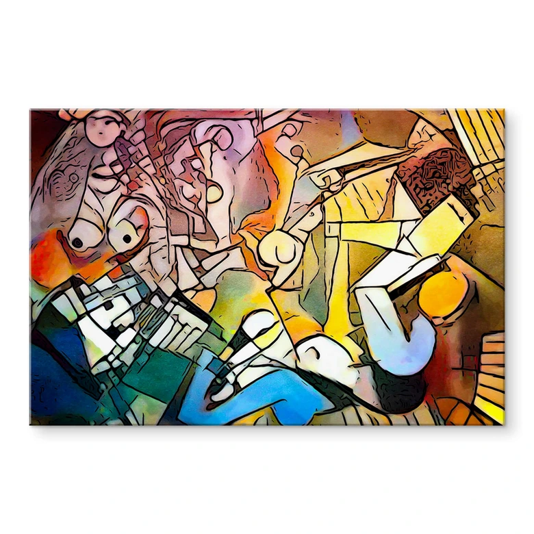 Tableau sur verre acrylique Zamart - Hommage à Picasso - Les femmes 