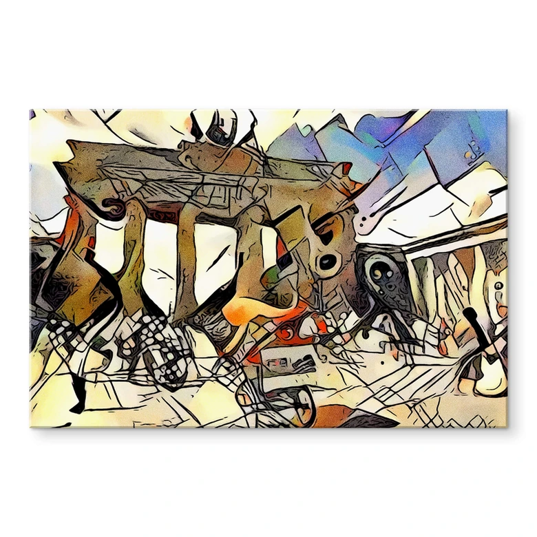 Acrylglasbild Zamart - Kandinsky trifft Berlin Brandenburger Tor 