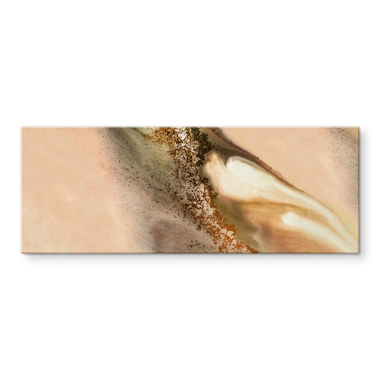 Acrylglasbild Farben der Erde: Fließende Komposition - Meikle - Panorama 