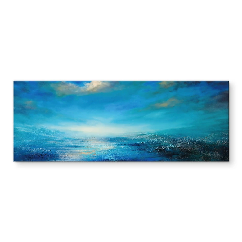 Acrylglasbild Endlose Weite in Blau - Schmucker - Panorama 