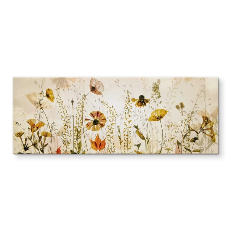 Tableau acrylique Fleurs sauvages des prés au soleil - Talen - Panorama 