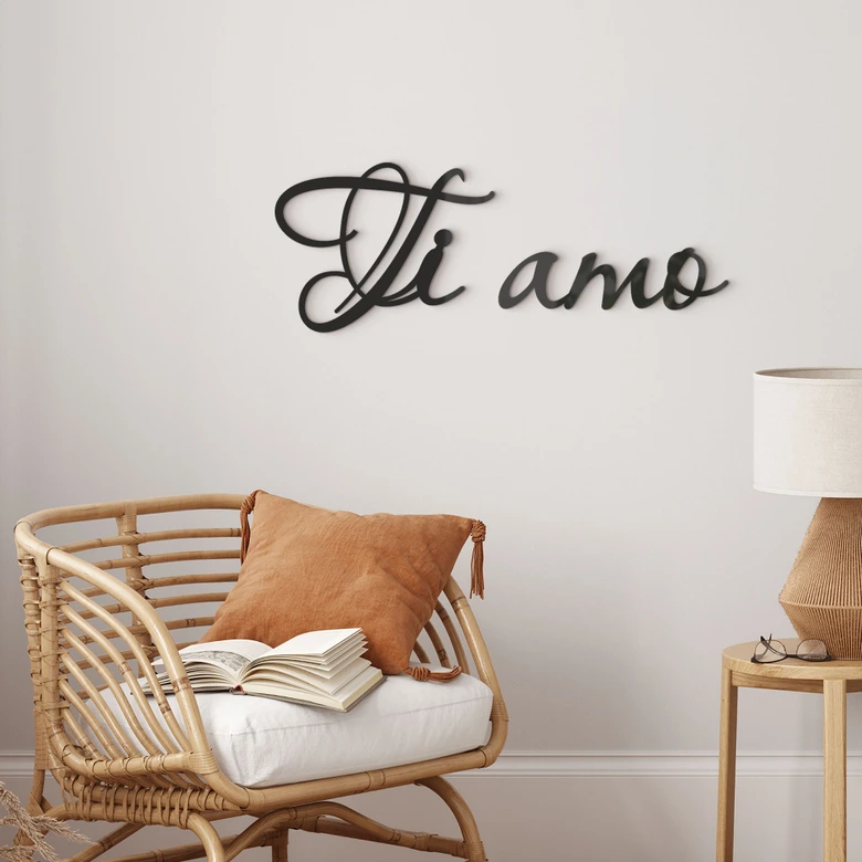 Lettre décorative en verre acrylique - Ti amo 