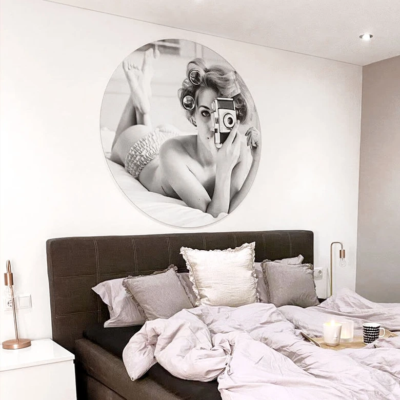 Alu-Dibond Keane-Eye - A chick a click and a curl - Rund 