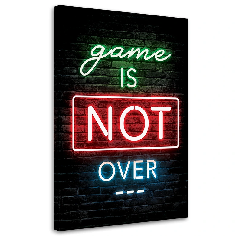 Leinwandbild, Inschrift für Spieler Neonspiele 