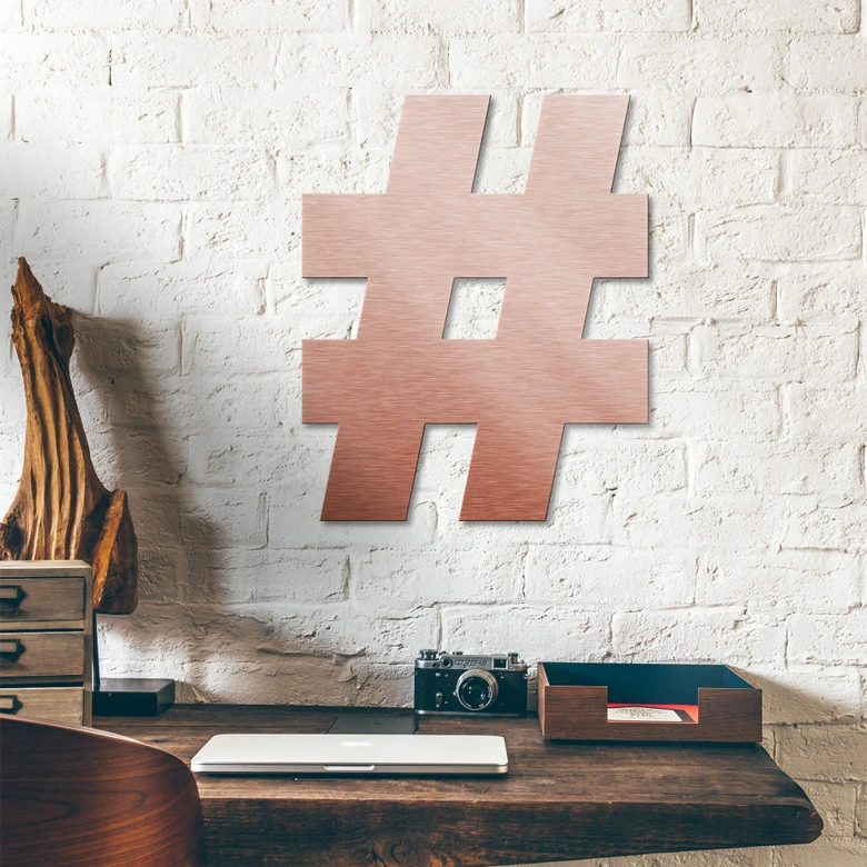 Lettere in Alu-Dibond - Hashtag  