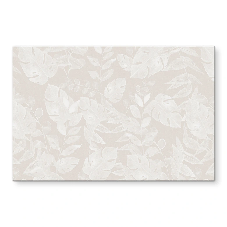 Wandbild Tropische Blätter Beige - Bloomery Decor - Alu-Dibond 