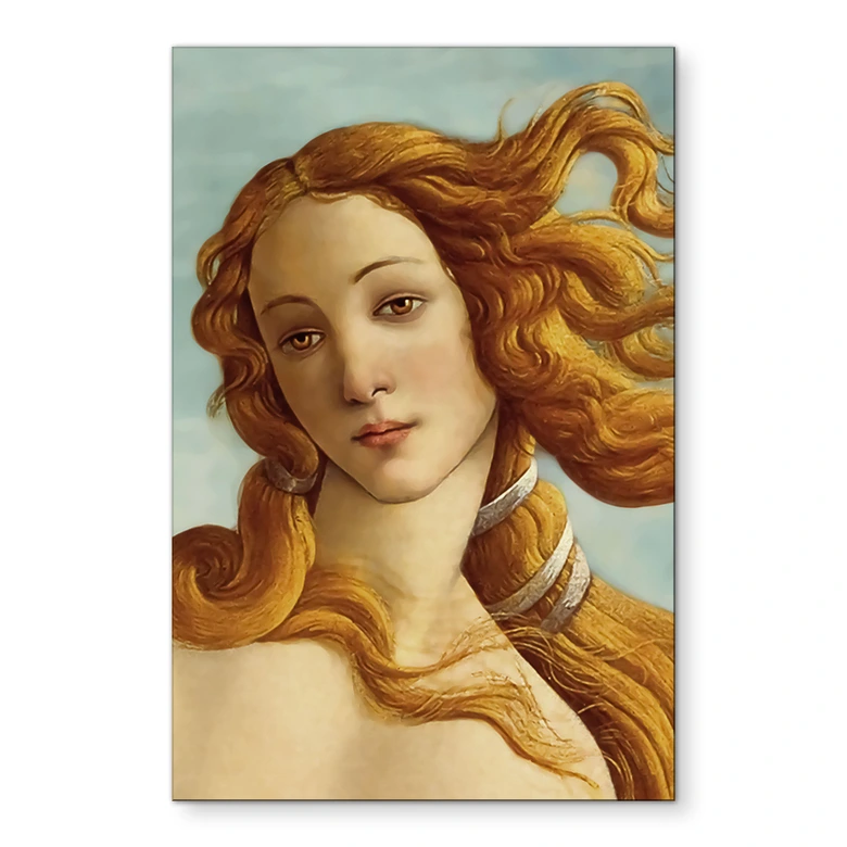 Wandbild Portrait der Venus - Inspiriert von Botticelli - Alu-Dibond 