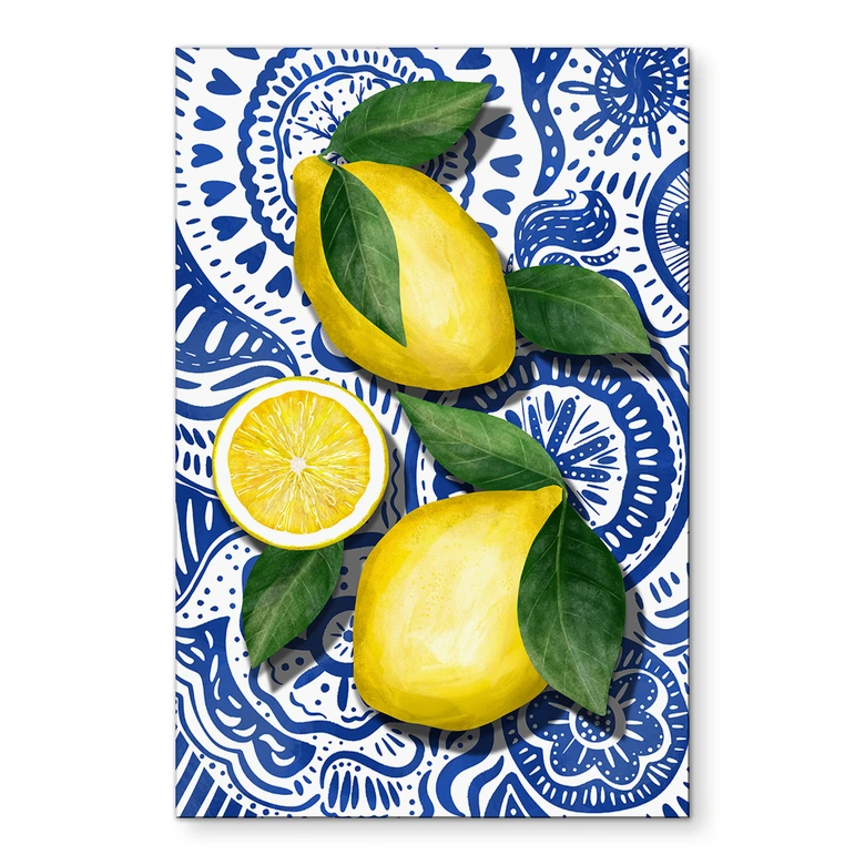 Wandbild Sizilianische Zitronen - EMELIEmaria - Alu-Dibond 