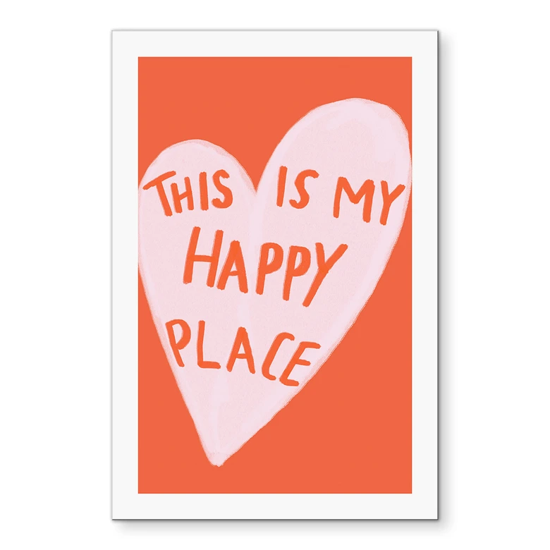 Wandbild This is my happy place mit Herz - Fritsch - Alu-Dibond 