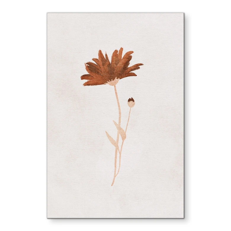 Wanddecoratie wilde bloemen abstract - Goed Blauw - Alu-Dibond 