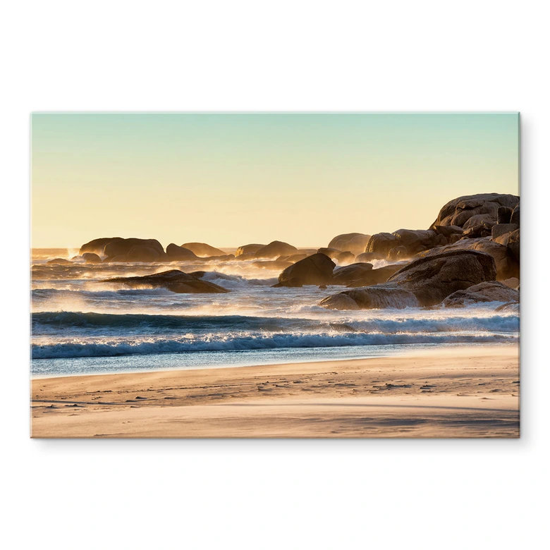 Wandbild Strandküste bei Sonnenaufgang in Afrika - Hugonnard - Alu-Dibond 