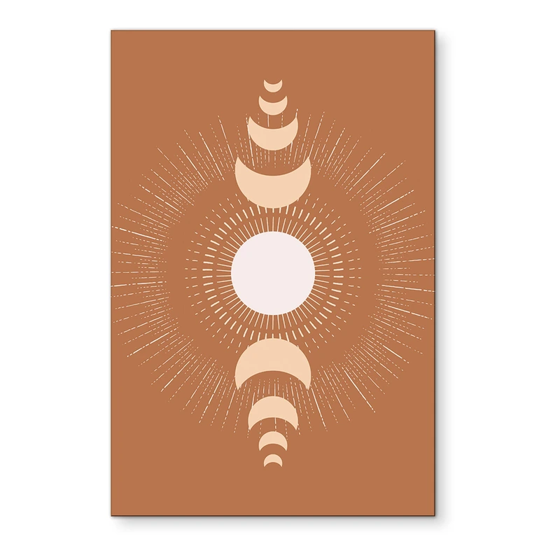 Wandbild Mondzyklen - Sonne und Mond im Einklang - KsanaKalpa - Alu-Dibond 
