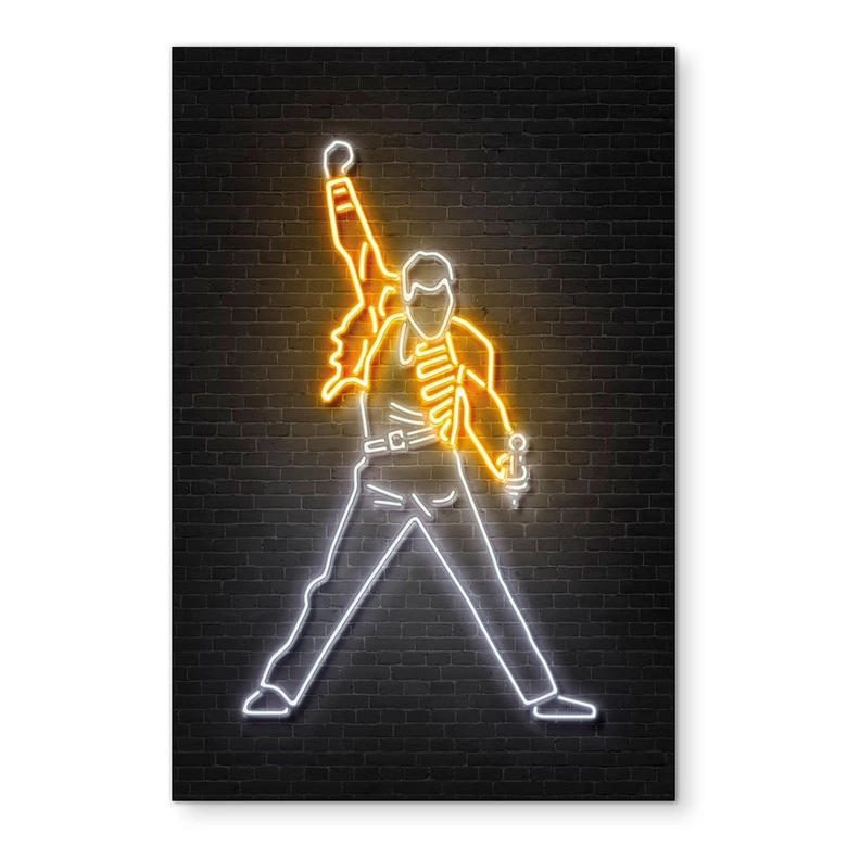 Wandbild Freddy Mercury - Mielu - Alu-Dibond 