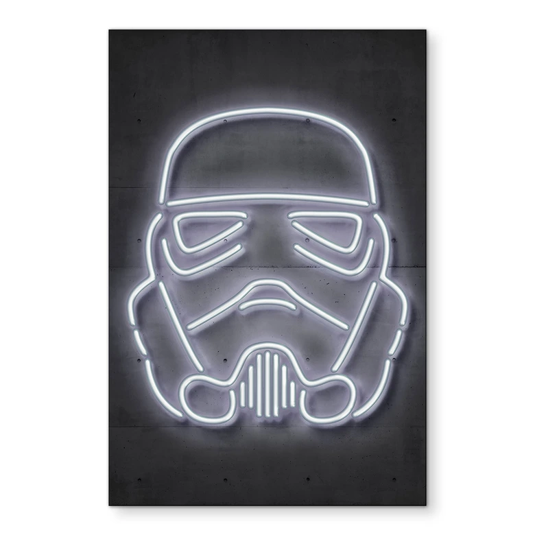 Wandbild Stormtrooper Helm - Mielu - Alu-Dibond 