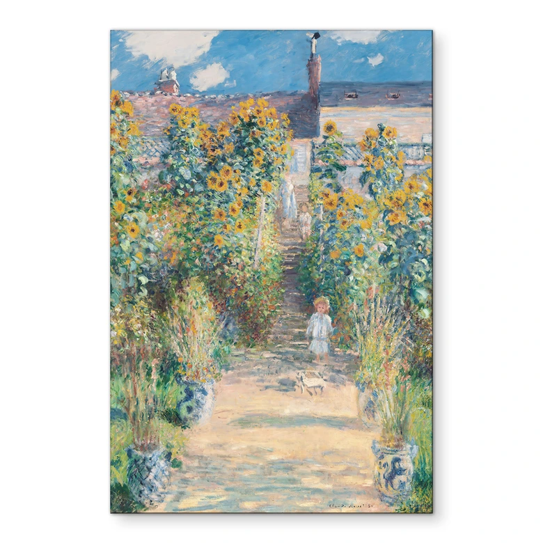 Wandbild Monet - Der Garten Monets in Vétheuil - Alu-Dibond 