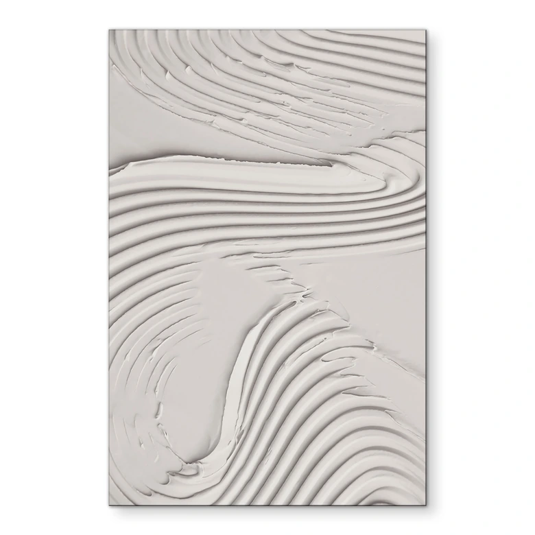 Wandbild Sanfte Strukturen in Beige - Pictufy Studio - Alu-Dibond 