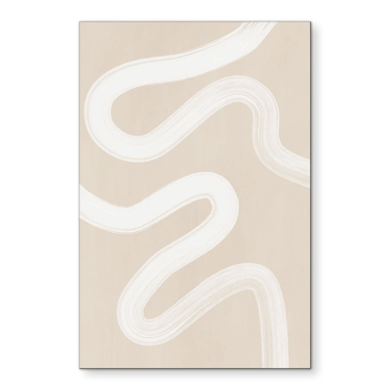 Wandbild One Line Art - Sanfte Strömung - Ristova - Alu-Dibond 
