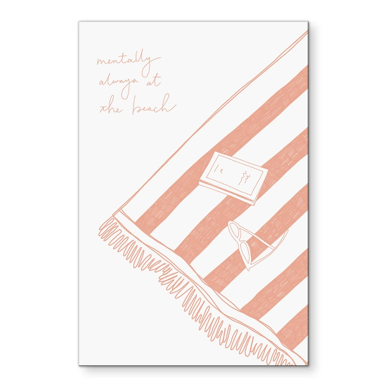 Wandbild Sehnsucht nach Strand und Meer - Soley - Alu-Dibond 