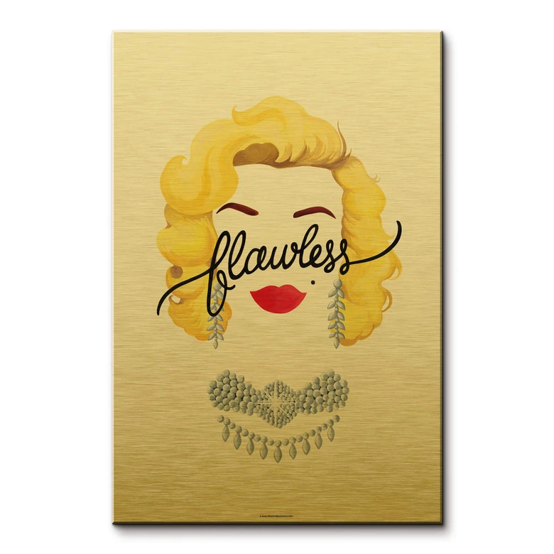 Alu-Dibond mit Goldeffekt Tohmé - Flawless Marilyn 