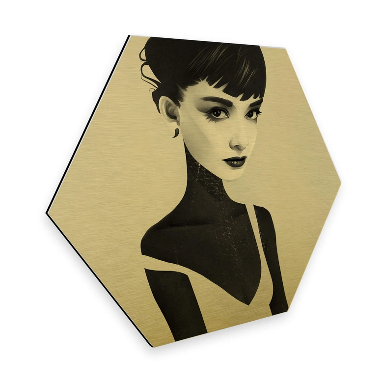 Hexagon - Alu-Dibond-Goldeffekt - Ireland - Oh Audrey 