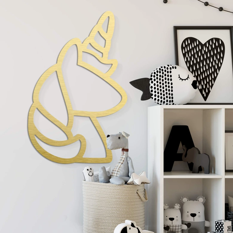 Aluminium Dibond guldeffekt - Unicorn 