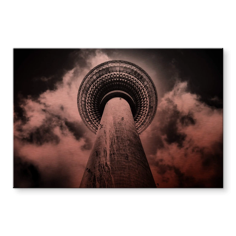 Alu-Dibond mit Kupfereffekt Brown - Fernsehturm Berlin 