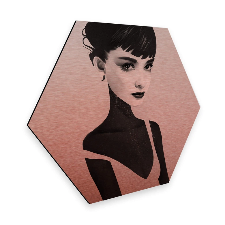Hexagon - Alu-Dibond-Kupfereffekt - Ireland - Oh Audrey 