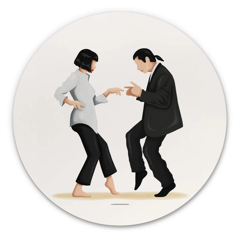 Alu-Dibond Tohmé - Pulp Fiction - Rund 