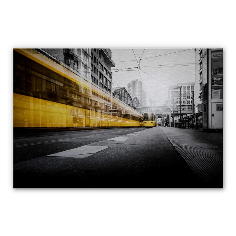 Alu-Dibond mit Silbereffekt Berlin Friedrichstrasse 