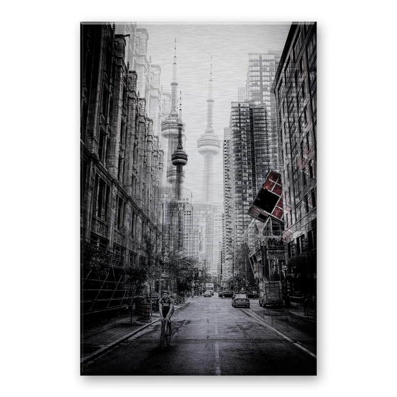 Alu-Dibond mit Silbereffekt Chiriaco - Straßen in Toronto 