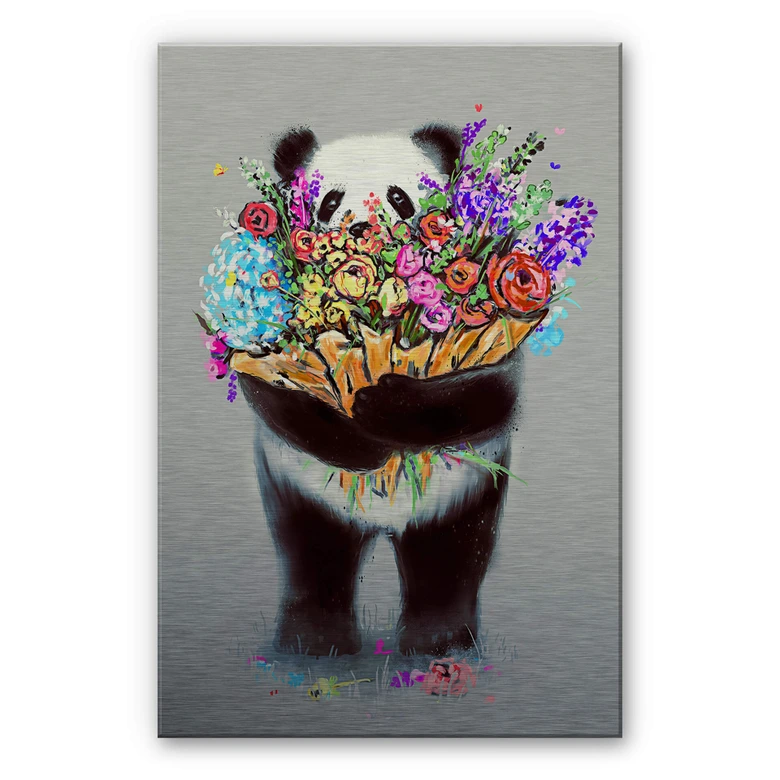 Alu-Dibond mit Silbereffekt Nicebleed - Flowers for you 