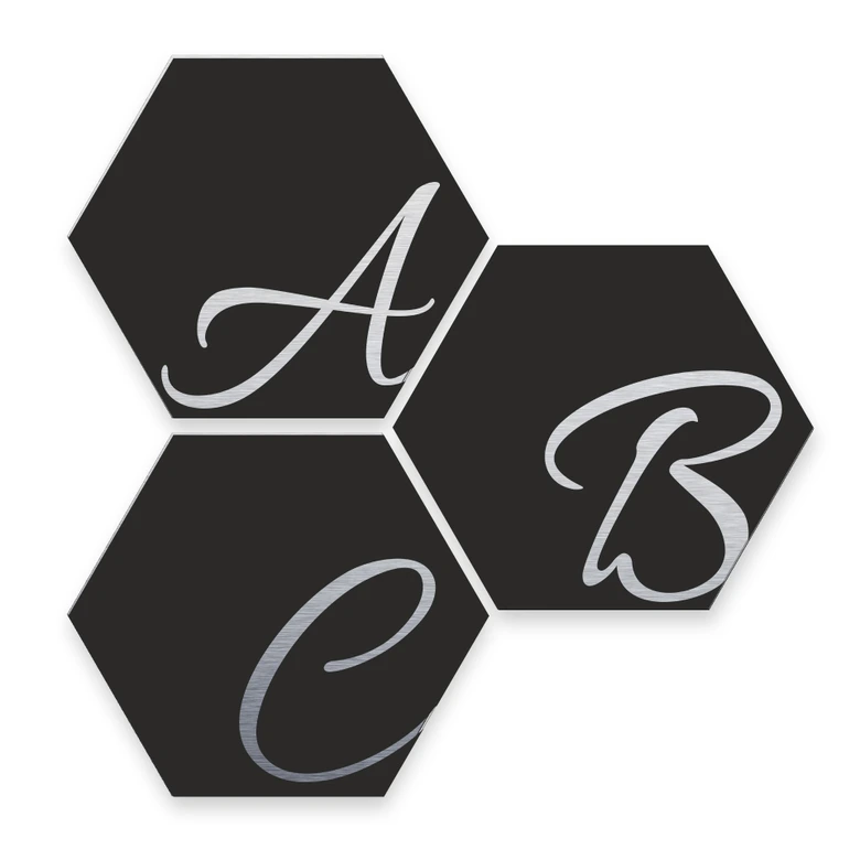Esagoni Alu-Dibond - Lettere 
