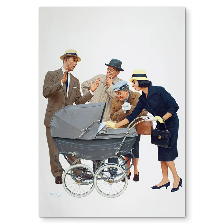 Wandbild Kurt Ard - Die Kleine so groß (1961) - Alu-Dibond 