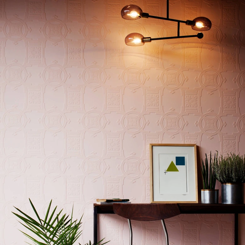 Anaglypta® Early Victorian Papel pintado vinílico texturado de lujo, pintable, blanco 