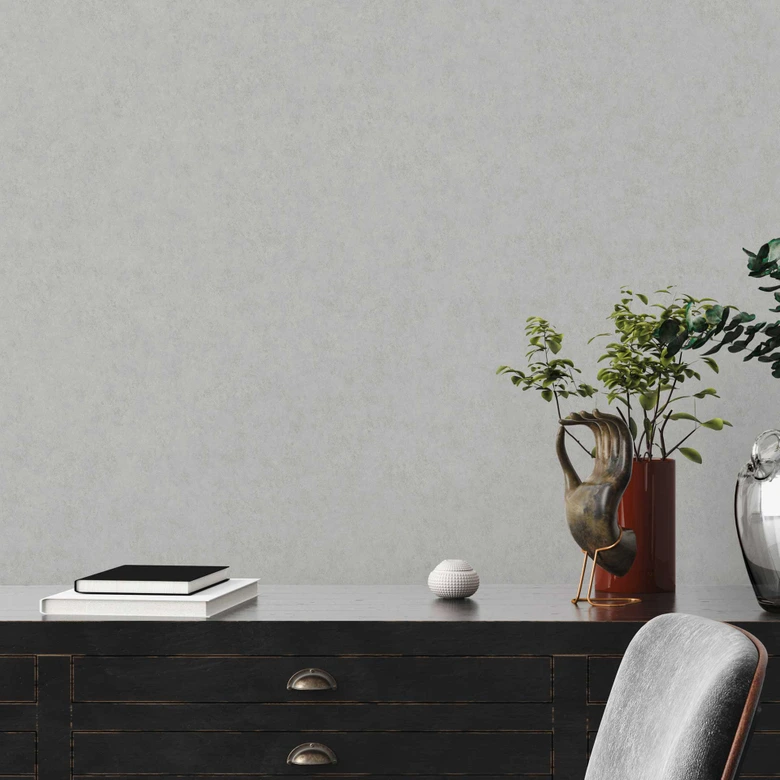 Papel pintado moderno gris mate - papel pintado no tejido gris claro - papel pintado liso superficie lisa 