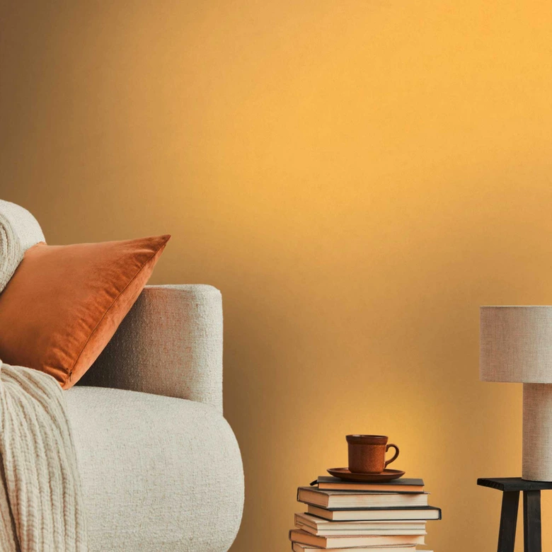 Non-woven plain yellow wallpaper - modern matt wallpaper - smooth wallpaper 