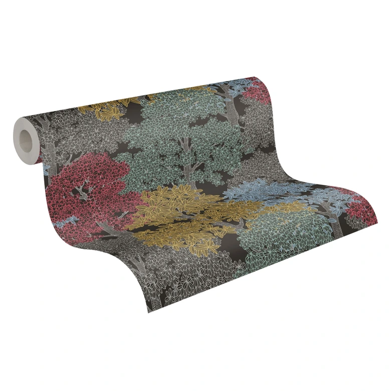 Architects Paper Floral Impression - Papier peint intissé de forêt, brun 